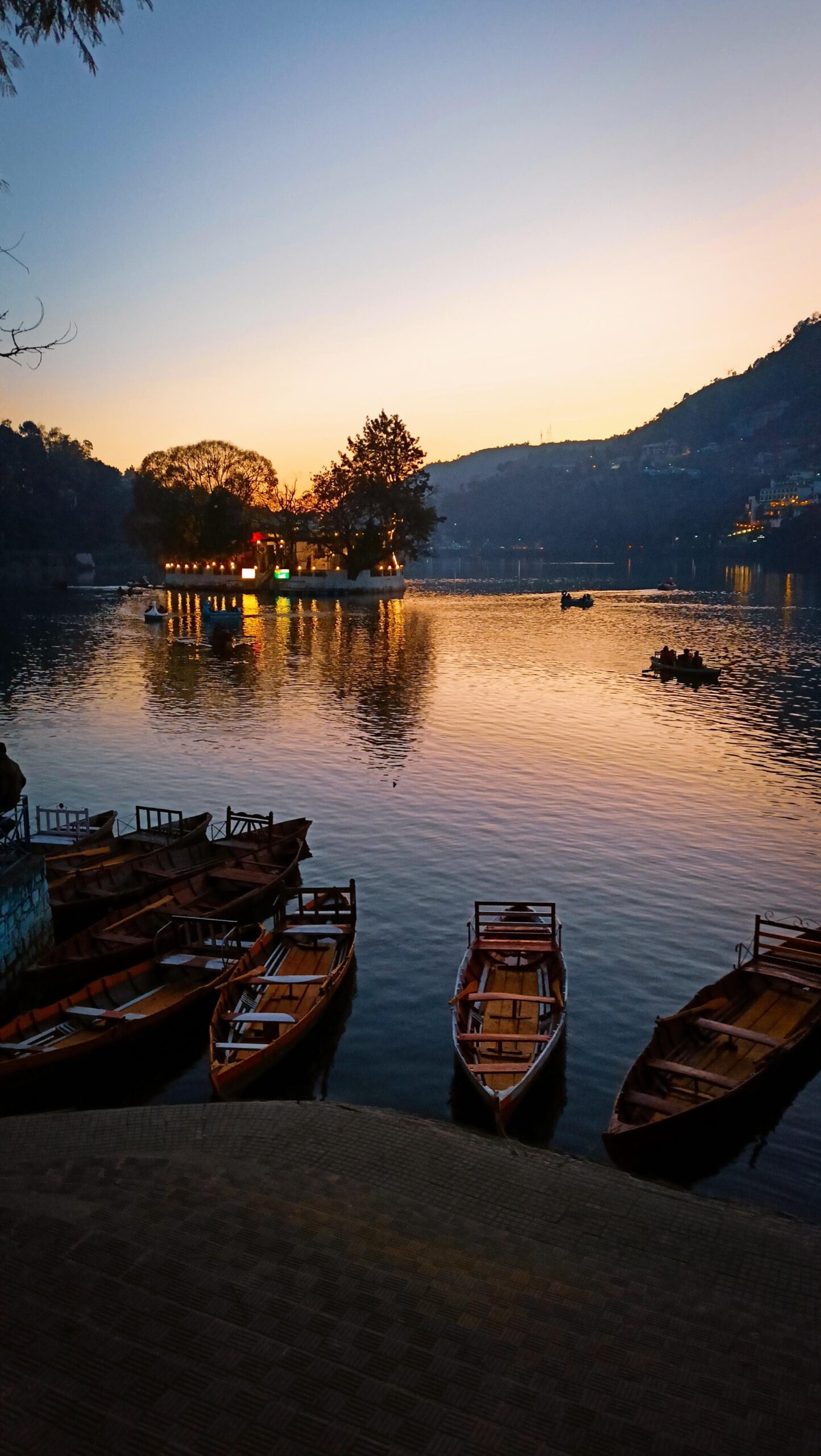 Bhimtal Island with scenic lake views and lush greenery