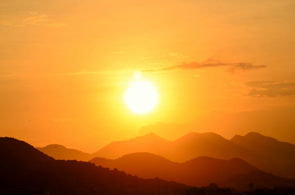 Panoramic sunset view from Sunset Point in Ranikhet, Uttarakhand